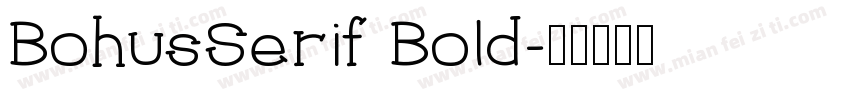BohusSerif Bold字体转换